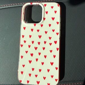 Red Heart Pattern Phone Case